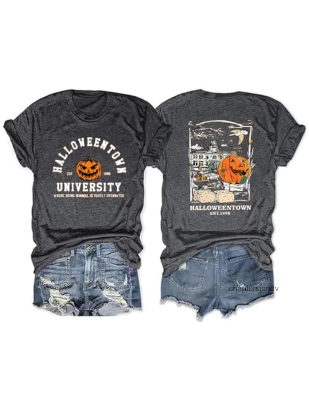 Women's Halloween Graphic T-Shirt Cotton Polyester Crew Neck Short Sleeve Fall